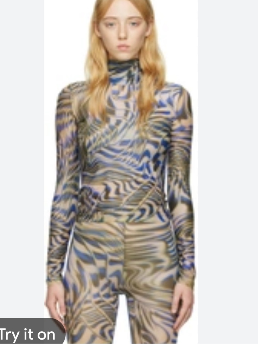 Diesel T- sielau Abstract-print Mesh Top